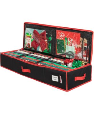 Wrapping Paper Storage Container. Fits up to 27 Rolls 1.37&amp;#x22; Diam 41.25&amp;#x22; L x 14.25&amp;#x22; W x 5.5&amp;#x22; H
