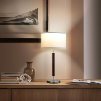 Carter Wood 26" LED Table Lamp Bundle (Set of 2)
