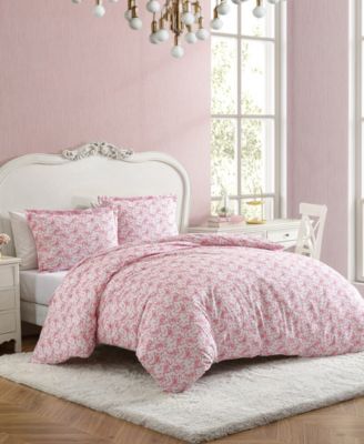 Ballet Bows Reversible 3-Pc. Duvet Cover Set, King