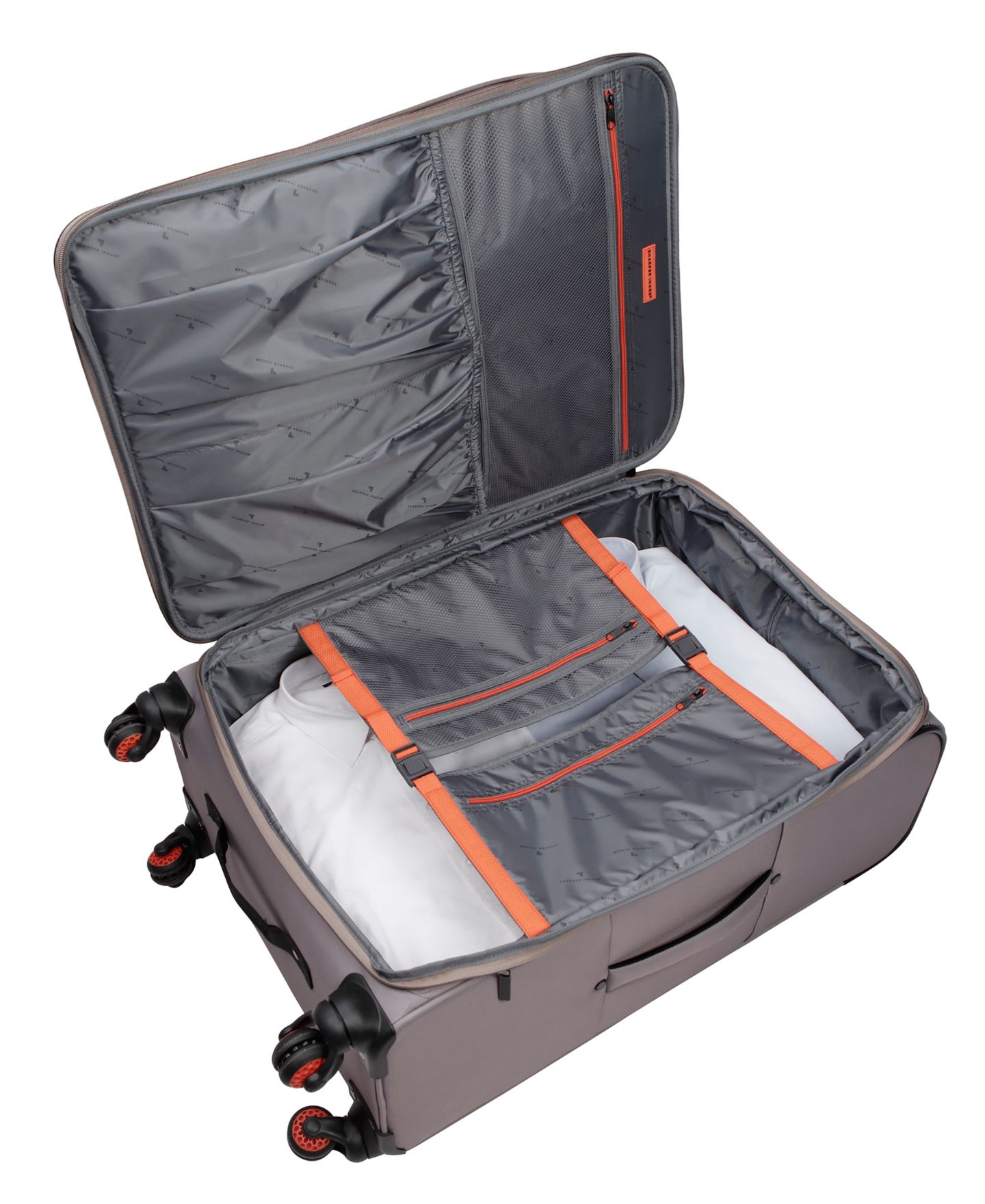 Чемоданы Sharper Image Travel Eva Molded 5 Piece Softside Luggage Set, цвет: Тёмный зелёный — фото 32
