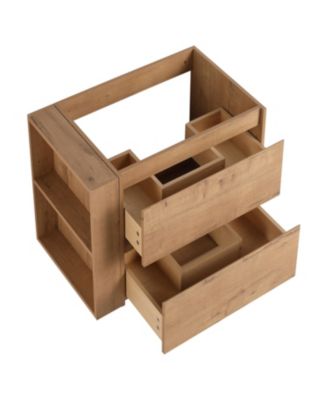 30" Wall Mounting Bathroom Vanity, Soft Close Drawer(Only Vanity, Without Basin)