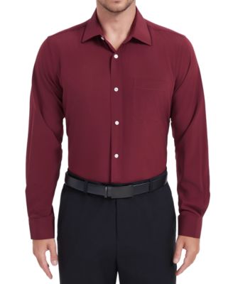 Men Classic-Fit Solid Color Dress Shirt