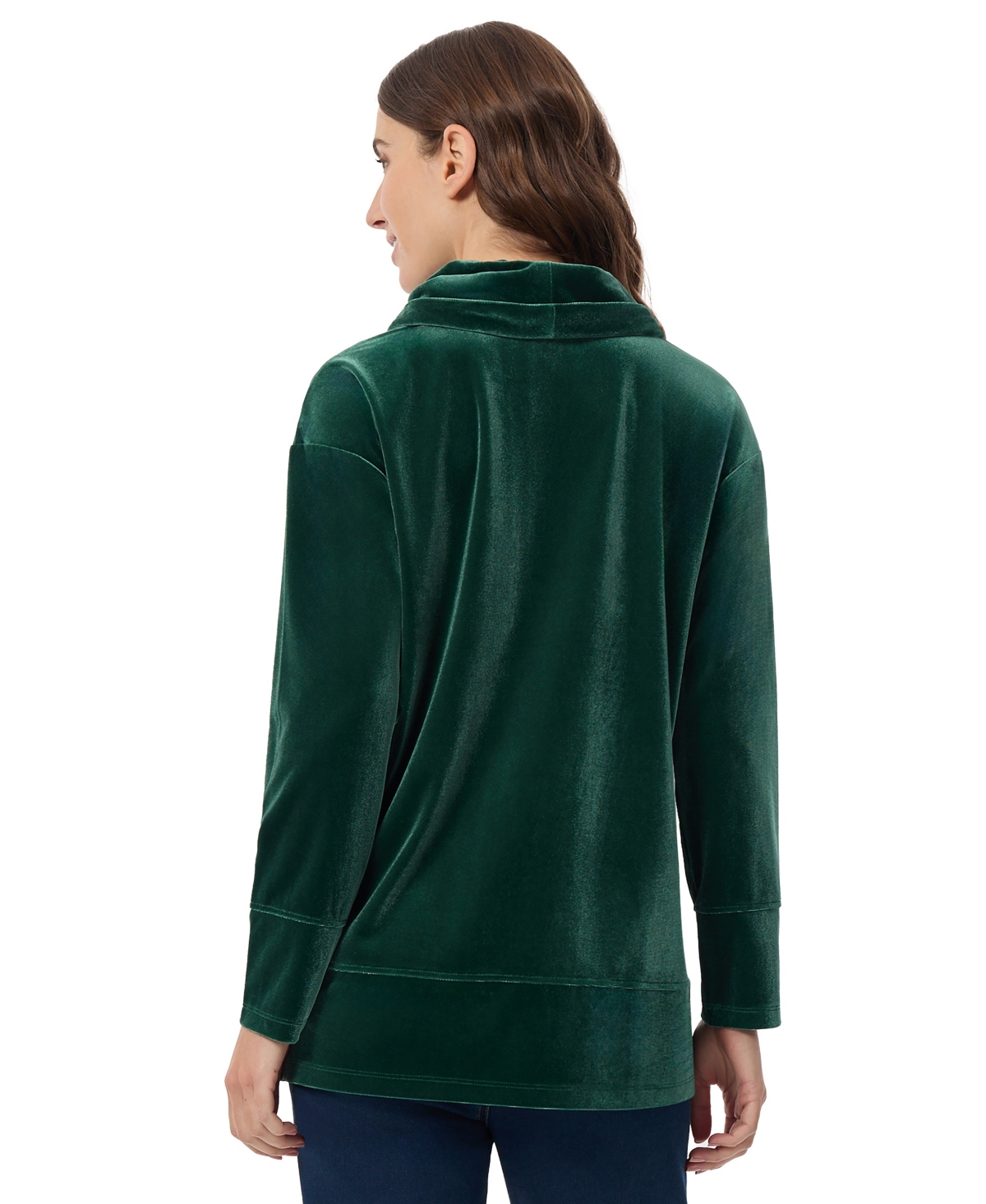Jones New York Women's Stretch-Velour Cowlneck Top