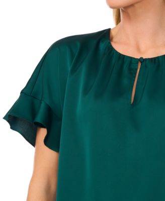 Women's Short-Sleeve Flutter Top