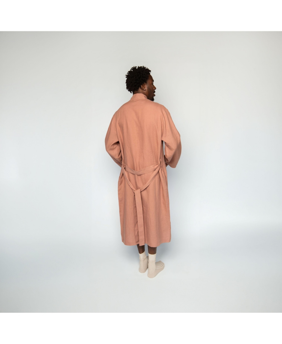 Bokser Home 100% French Linen Unisex Bathrobe