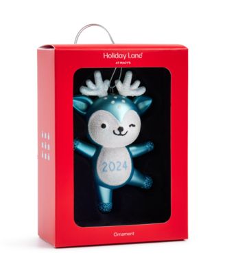 Baby's First Blue Glass Deer Ornament, Exclusively at Macy's