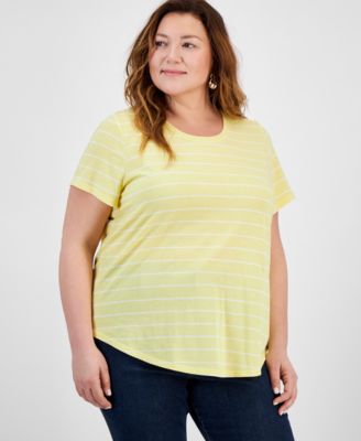 Style & Co - Plus Size Perfect Printed Crewneck Tee