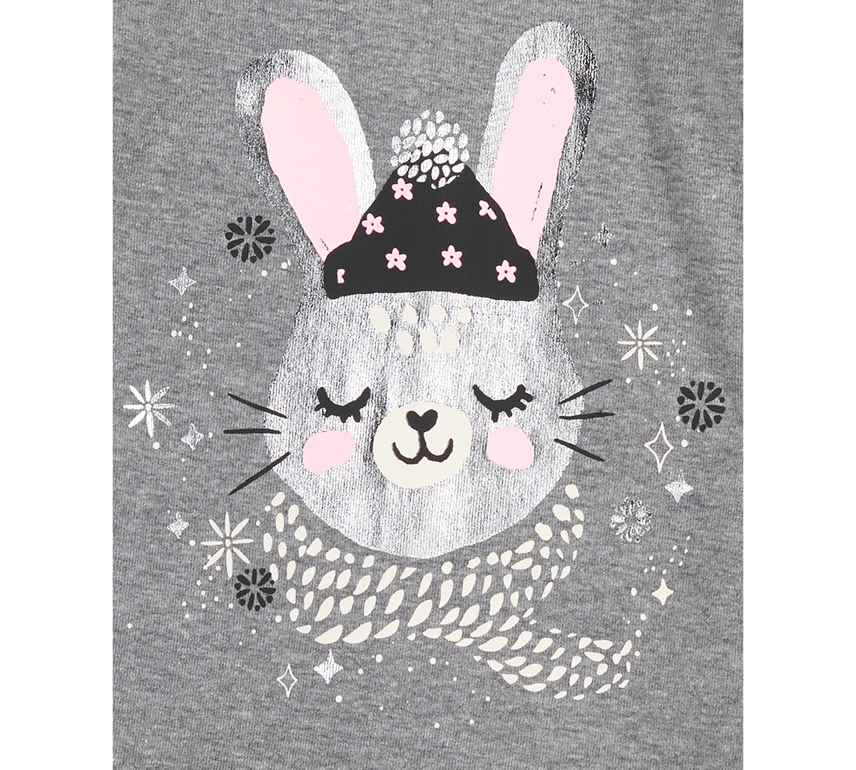 CARTER'S TODDLER GIRLS BUNNY-PRINT PAJAMAS, 4 PIECE SET 