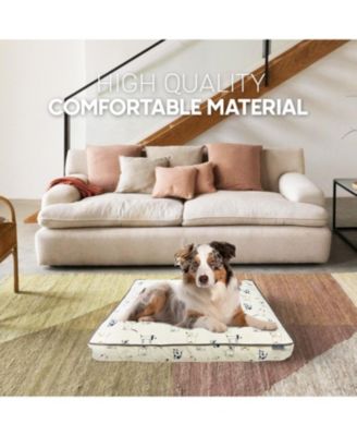 Paws and Decor Taupe Plaid Dog Bed, Plush & Durable Pet Bed for Dogs, Orthopedic Sleeping Pad for Pets