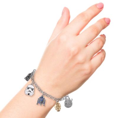 Two-Tone Charm Bracelet - Stormtrooper, R2-D2, C-3PO Collectible Jewelry
