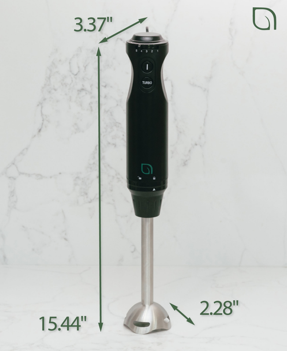 WILLOW KITCHEN 5-SPEED IMMERSION HAND BLENDER WITH TURBO MODE