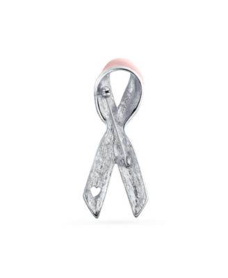 Prevention Pink Ribbon Breast Cancer Survivor Brooch Pin Gold Heart Accessory