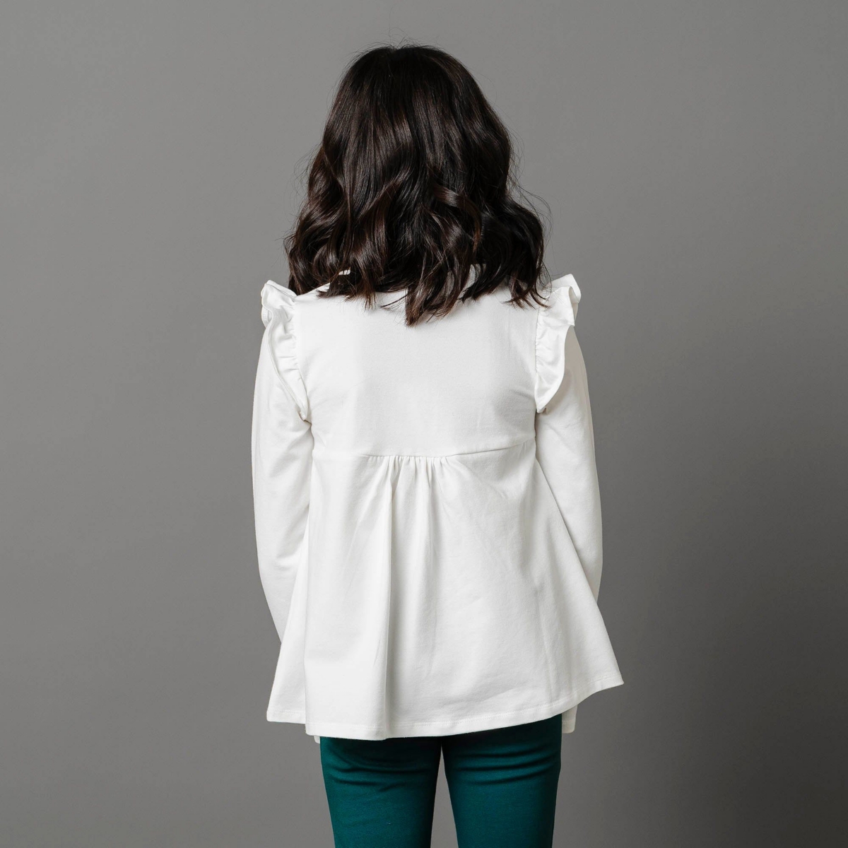 Hope & Henry Toddler Girls Organic Long Sleeve Flutter Pintuck Knit Top