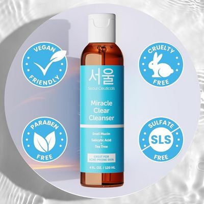 Korean Skin Care Face Wash for Acne Prone Skin Miracle Clear Face Cleanser K Beauty Skincare