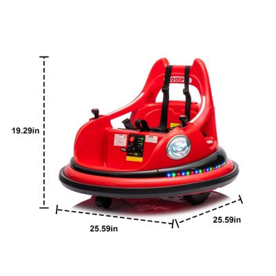 Streamdale Electric Kids Bumper Car with Remote, Bluetooth, and Safety Features