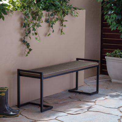 Chic Acacia Wood Bench With Iron Legs: Style And Durability