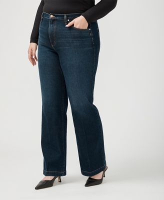 Plus Size Highly Desirable High Rise Trouser Leg Jeans