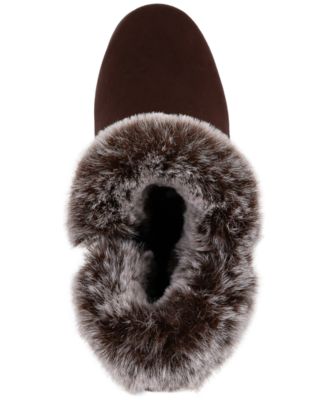 Women's Carleen Faux Fur Cozy Wedge Booties