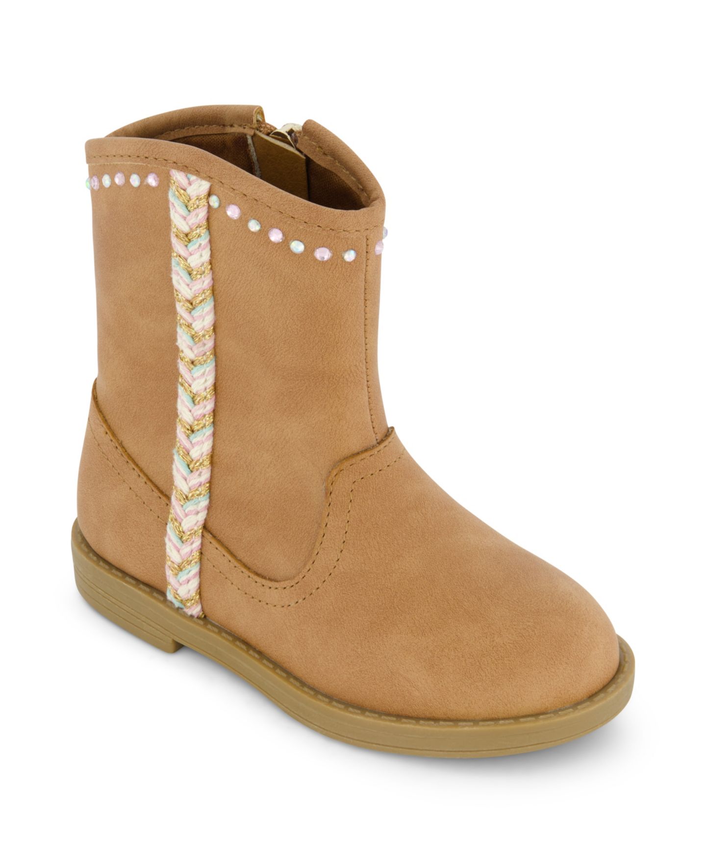 Ботинки Jessica Simpson Layla Stripe Boot для девочек-малышей, цвет: Коньячный — фото 1