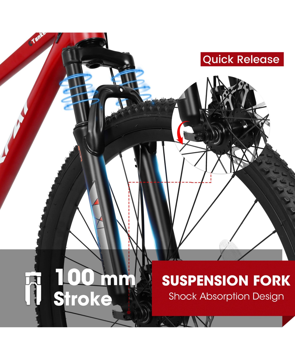 Streamdale Furniture Mountain Bike 27.5 Inch Wheels, 21-Speed Mens Womens Trail Commuter City Mountain Bike, High Carbon steel Frame Disc Brakes Thumb