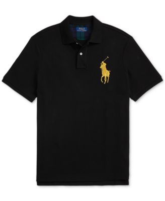 トップス Polo Ralph Lauren Big Pony black Polo Ralph Lauren Men's Classic-Fit Big Pony Mesh Polo Shirt - Macy's