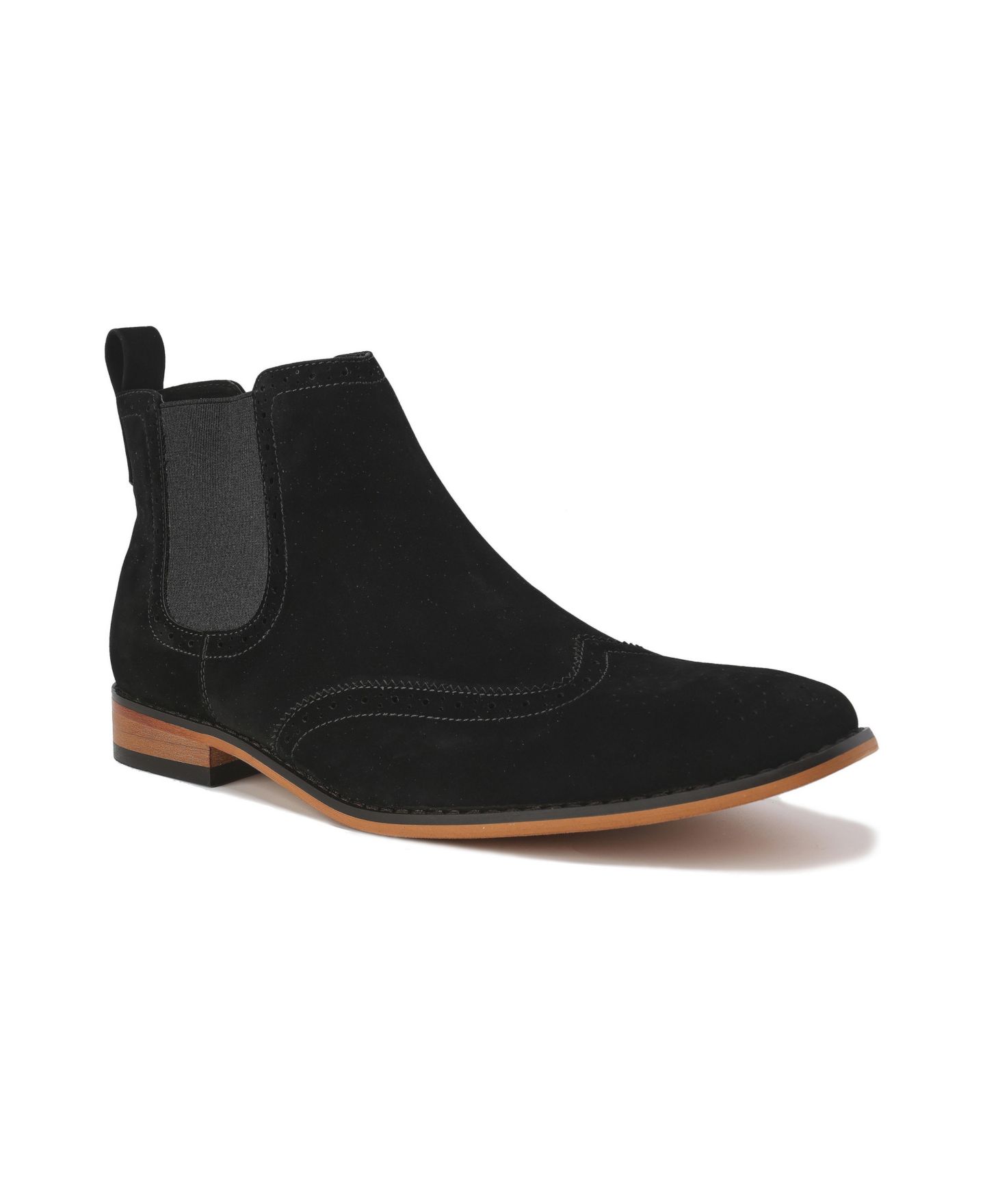 Мужские ботинки Gino Vitale Slip On Wing Tip Chelsea, цвет: Чёрный — фото 2