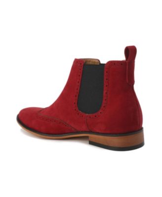 Men's Slip On Wing Tip Chelsea Boots