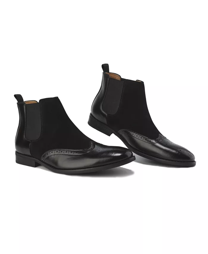Men's Wingtip Brogue Two-Tone Chelsea Boots - thumbnail 10