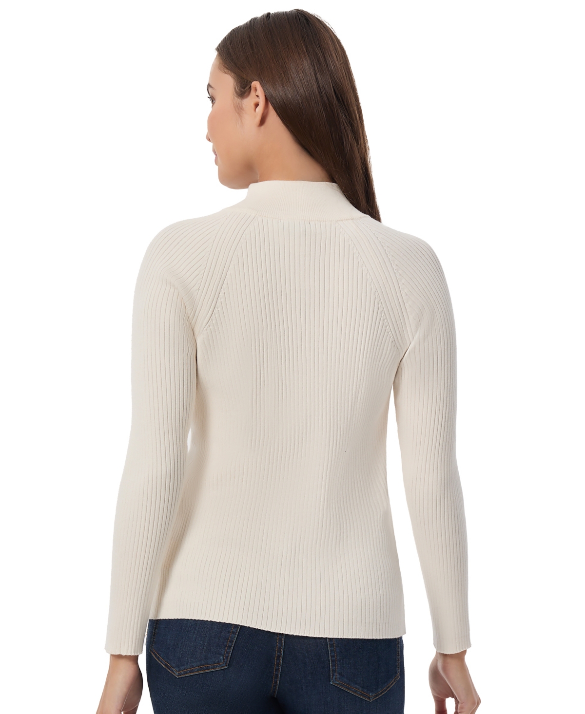 Jones New York Rib Raglan Sweater In Jones White