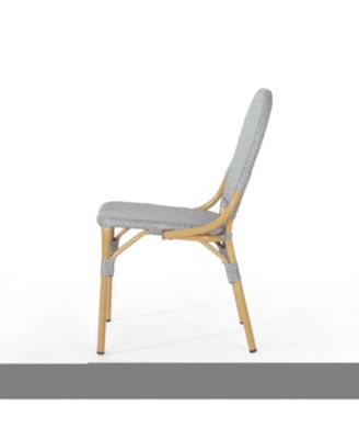 Bamboo Rattan Bistro Chairs (Set of 2)