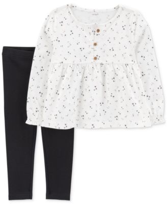 Carter's - Baby Girl 2-Piece Floral Blouse & Legging Set