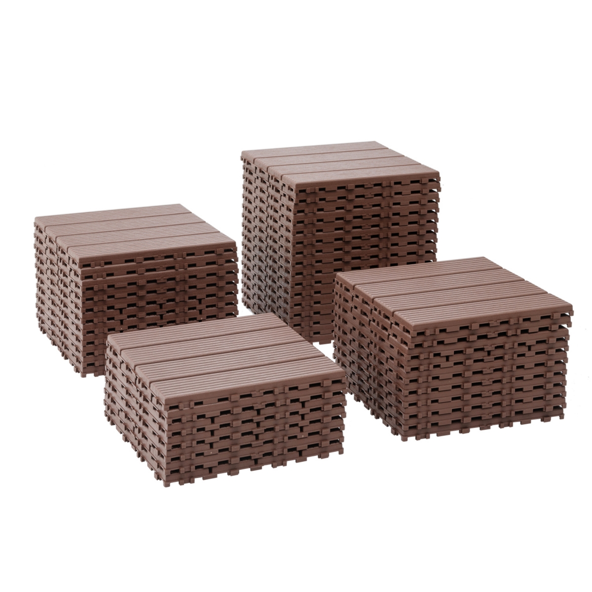 Streamdale Furniture Plastic Interlocking Deck Tiles,44 Pack Patio Deck Tiles,12