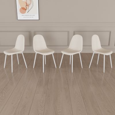 Linen Accent Dining Chairs (Set of 4)