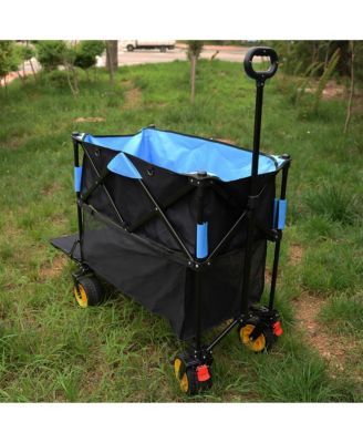 Folding Wagon Cart for Garden, Shopping, and Beach