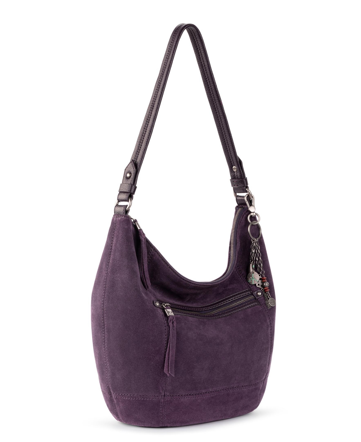 The Sak Women's Sequoia Leather Hobo Bag In Aubergine Suede