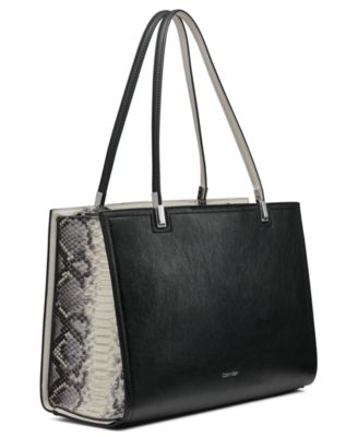 Verne Mixed Material Tote