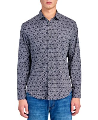 Society of Threads - Men's Performance Stretch Circle-Print Shirt