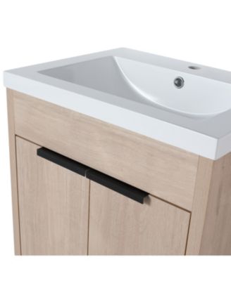 Eco-Friendly Freestanding Bathroom Vanity with Adjustable Shelves and Soft-Closing Doors
