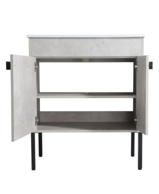 30 Inch Bathroom Vanity, Freestanding Bathroom Vanity or Floating is Optional Conversion, 3018-00330CG-1(KD-Packing)-Excluding Sink