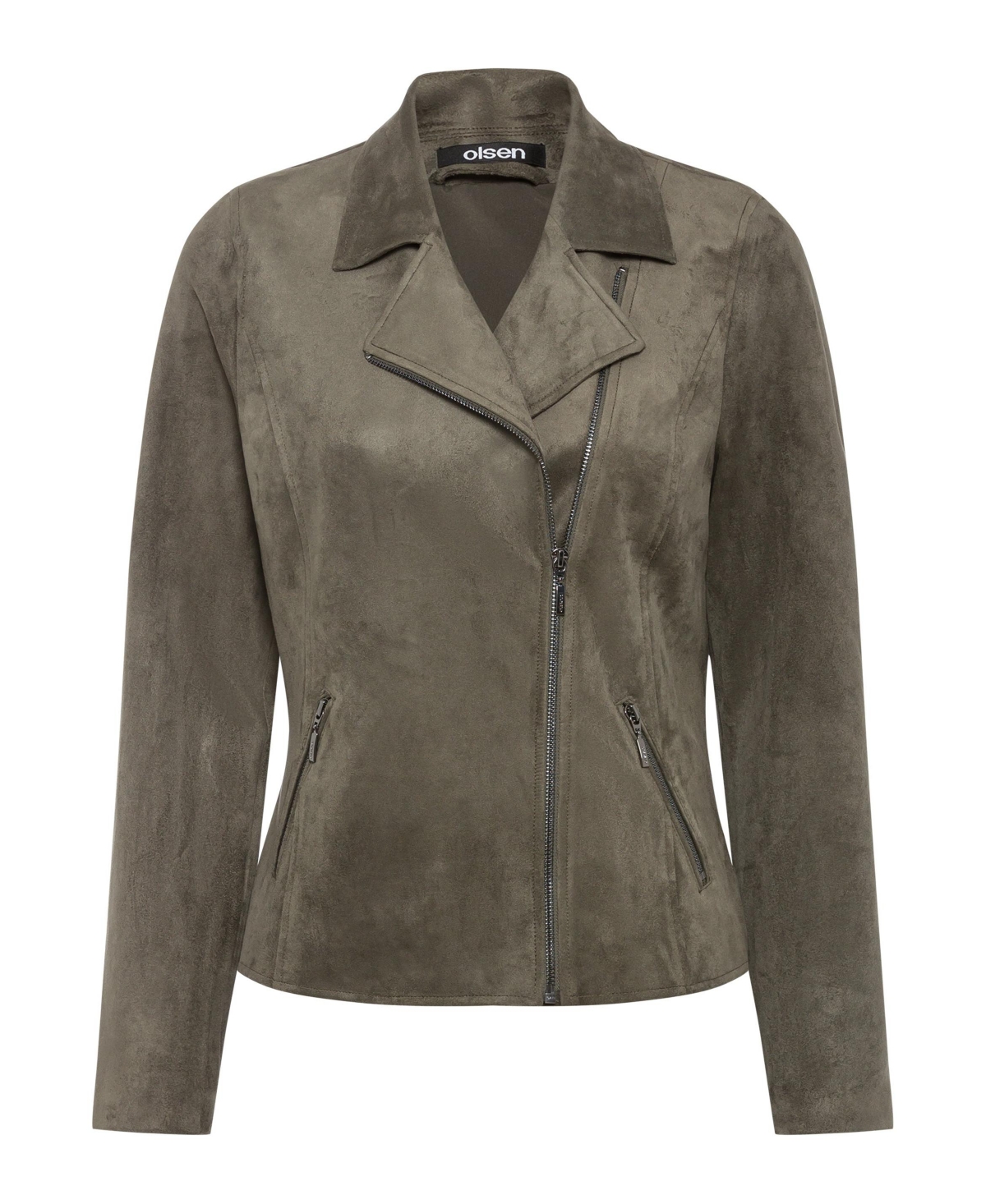 Olsen Women's Faux Suede Biker Jacket