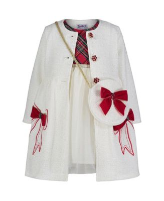 Blueberi Boulevard Toddler and Little Girls Fit-and-Flare Plaid Tulle  Dress, Coat with Crossbody, 3-Piece Set - Macy's