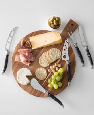 Laguiole 5-Piece Artisan Cheese Knife Set with Pakkawood Handles