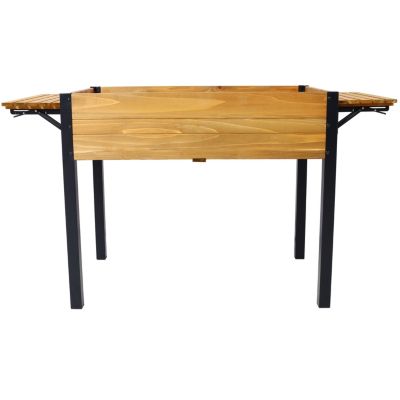 Streamdale Elevated Metal-Leg Planter Box for Herbs, Veggies, and Flowers 52.7x23.6x29.5 inches