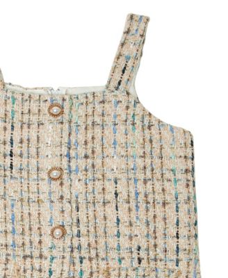 Big Girls Sleeveless Boucle Dress