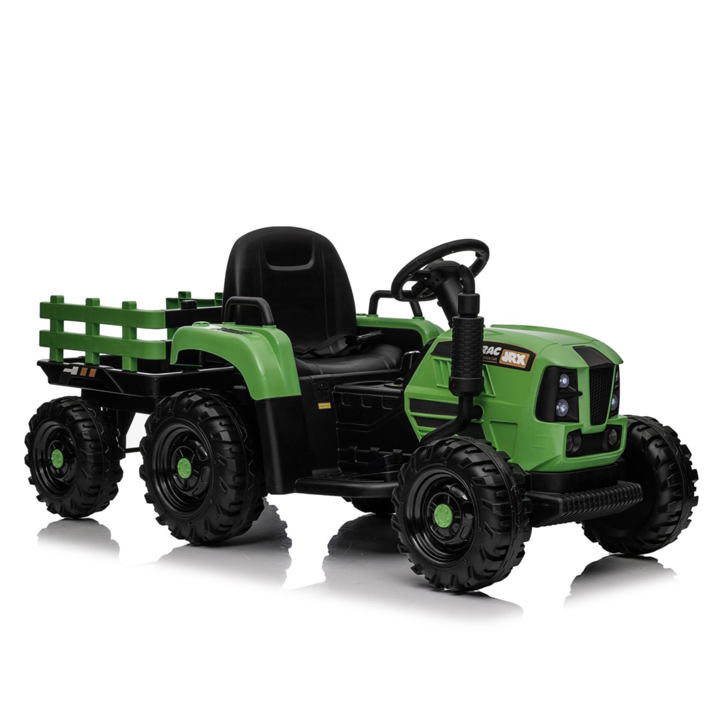 Детская игрушка Streamdale Furniture 24V Electric Tractor with Trailer, Remote Control Ride-On Toy, 1 Seat, от 3 лет, цвет: Изумрудный — фото 6