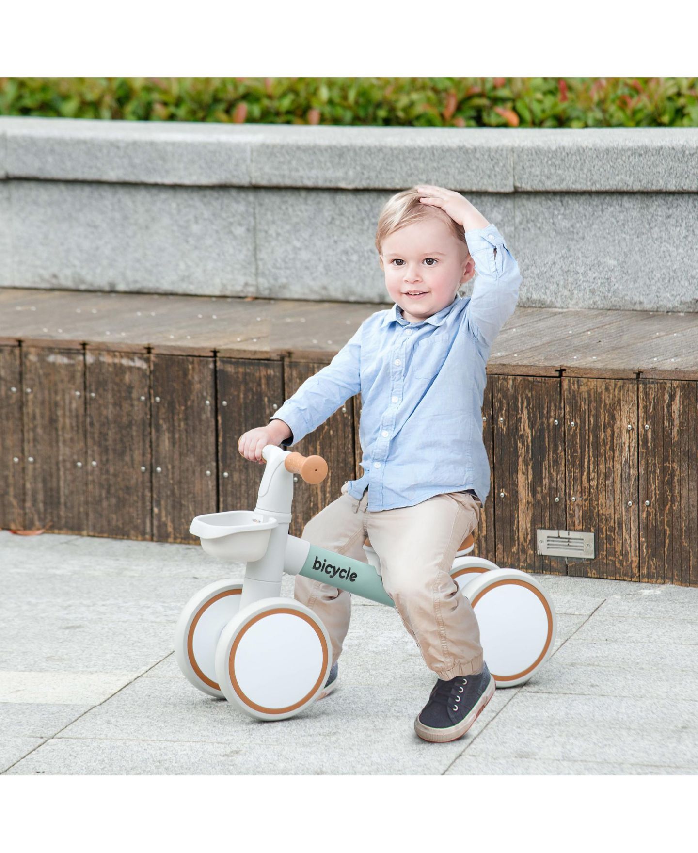 Детский беговел Streamdale Furniture 1-3 лет с регулируемым сиденьем, зелёный — фото 5