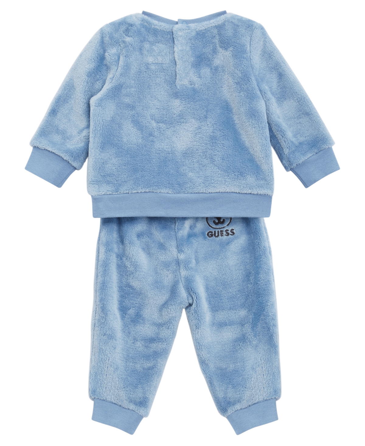GUESS BABY BOY PLUSH VELOUR TOP AND PANT, 2-PIECE SET 