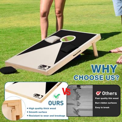Streamdale Premium Cornhole Set 3'x2' Boards, 8 Toss Bags