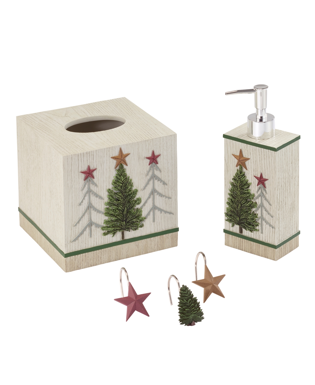 Avanti Pine Trees Resin Soap/lotion Dispenser In Multi Color
