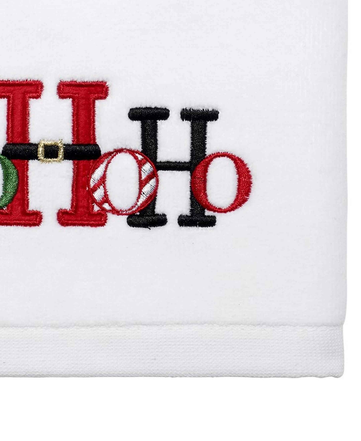 Avanti Hohoho Cotton Hand Towel Set, 28" X 16" In White